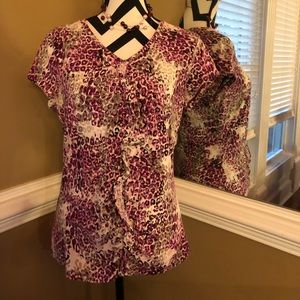 Ann Taylor Casual Top with vertical ruffle